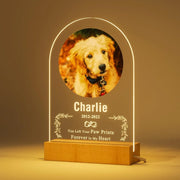 Personalized Custom Pet Photo Frame 3D Acrylic Lamp Customized Dog Cat Memorial Photo Frame Pet Sympathy Gifts LED Night Light