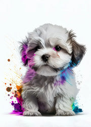 Cute Graffiti Pet Dogs Poster Prints