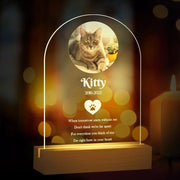 Personalized Custom Pet Photo Frame 3D Acrylic Lamp Customized Dog Cat Memorial Photo Frame Pet Sympathy Gifts LED Night Light