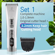 Fenice Clipper Dogs Professional LCD Screen Pet Cat Clippers Electrical Grooming Trimmer and Blade Rechargeable Haircut Machine