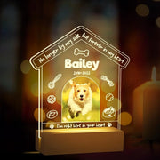 Personalized Custom Pet Photo Frame 3D Acrylic Lamp Customized Dog Cat Memorial Photo Frame Pet Sympathy Gifts LED Night Light