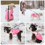 Pet Dog Winter Warm Jacket With Harness Zipper Cold Weather Pet Dog Clothes For Small Big Dogs Coat Chihuahua Clothing Outfits