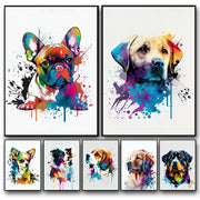 Cute Graffiti Pet Dogs Poster Prints