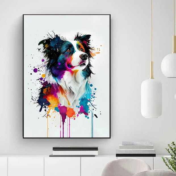 Cute Graffiti Pet Dogs Poster Prints