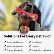 Durable dog chew toys for powerful chewing dogs, sturdy, non-toxic natural rubber toys for cleaning canine teeth