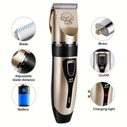 Pet Hair Trimmer Kit Electric Precision Clippers Perfect for Professional Grooming at Home, Ideal for Dogs and Cats