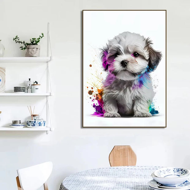 Cute Graffiti Pet Dogs Poster Prints