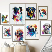 Cute Graffiti Pet Dogs Poster Prints