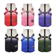 Pet Dog Winter Warm Jacket With Harness Zipper Cold Weather Pet Dog Clothes For Small Big Dogs Coat Chihuahua Clothing Outfits